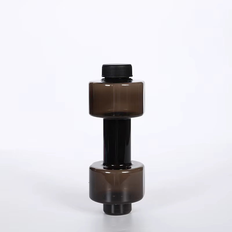2600Ml High Capacity Plastic Dumbbell Shaped Portable Water Bottle Creative Fitness Dumbbells Hammer Sport Cup Water Bottles