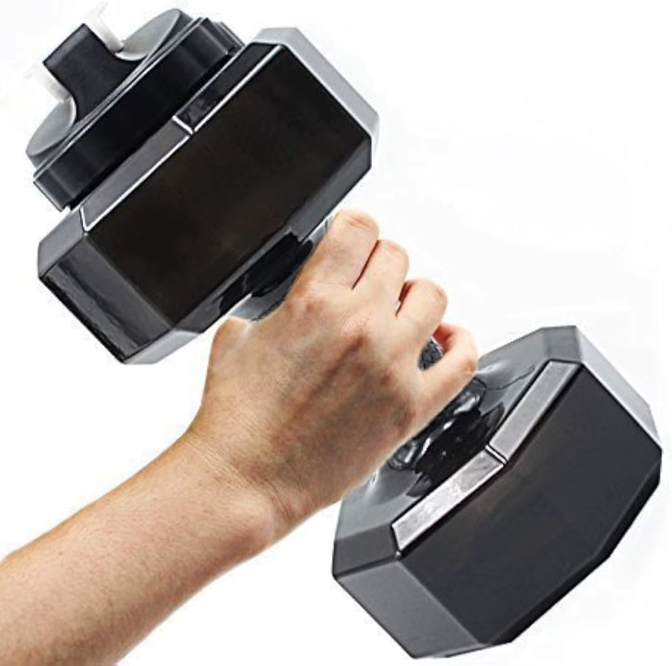 2600Ml High Capacity Plastic Dumbbell Shaped Portable Water Bottle Creative Fitness Dumbbells Hammer Sport Cup Water Bottles