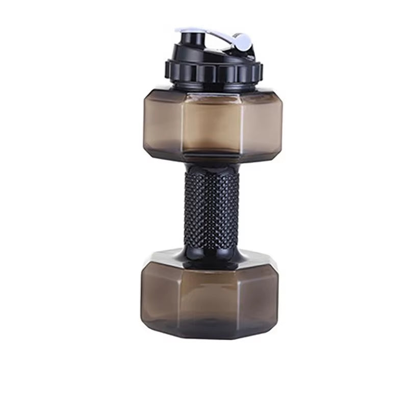 2600Ml High Capacity Plastic Dumbbell Shaped Portable Water Bottle Creative Fitness Dumbbells Hammer Sport Cup Water Bottles