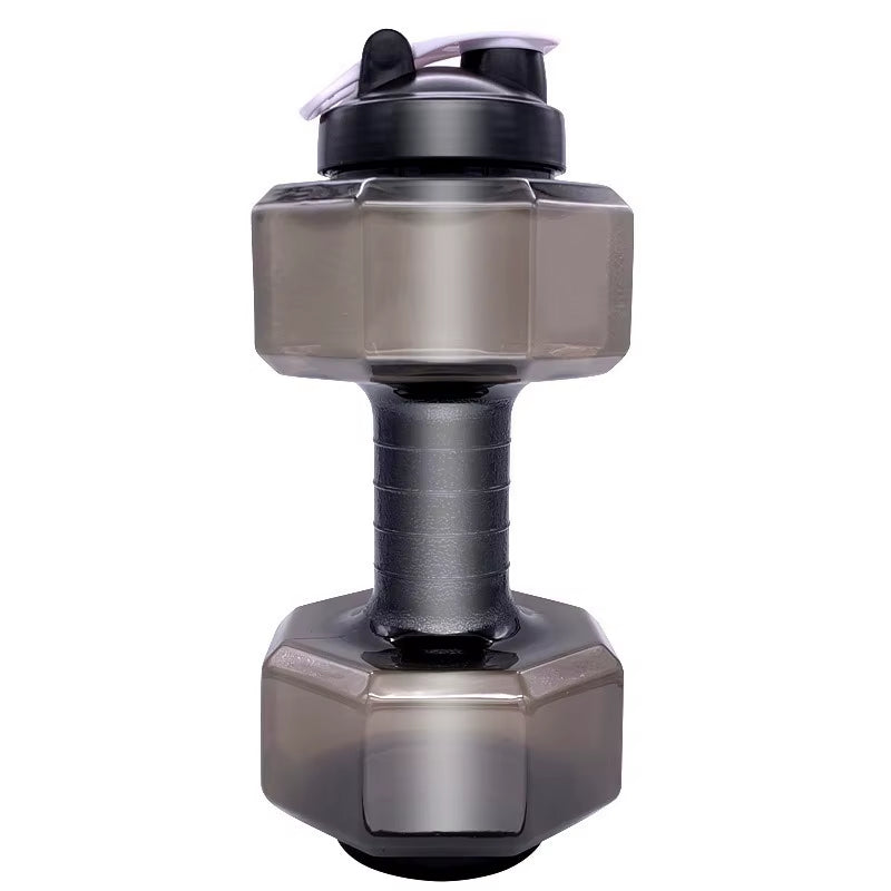 2600Ml High Capacity Plastic Dumbbell Shaped Portable Water Bottle Creative Fitness Dumbbells Hammer Sport Cup Water Bottles