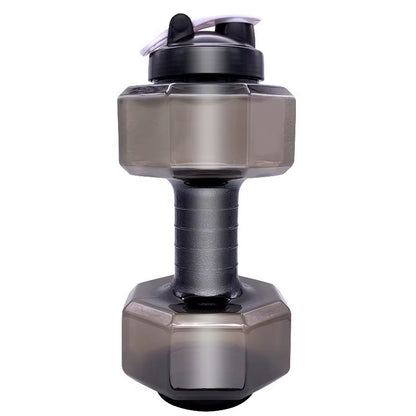 2600Ml High Capacity Plastic Dumbbell Shaped Portable Water Bottle Creative Fitness Dumbbells Hammer Sport Cup Water Bottles